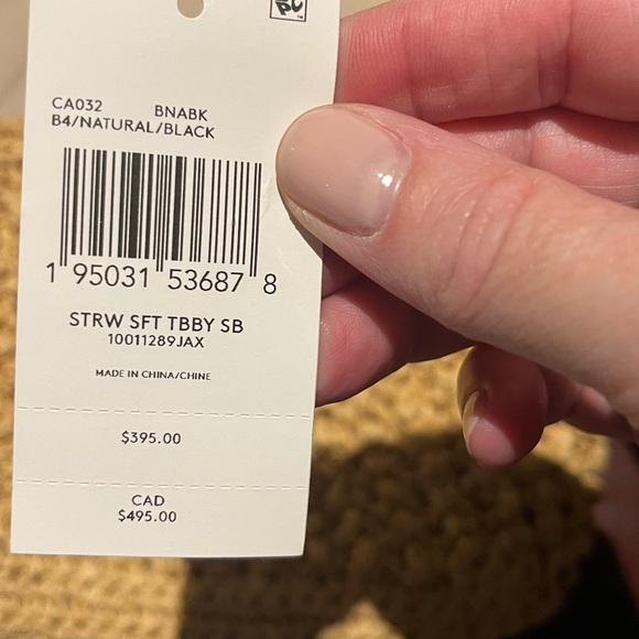 Coach Woven Tan and Black Women's Bag - Picture 4 of 4